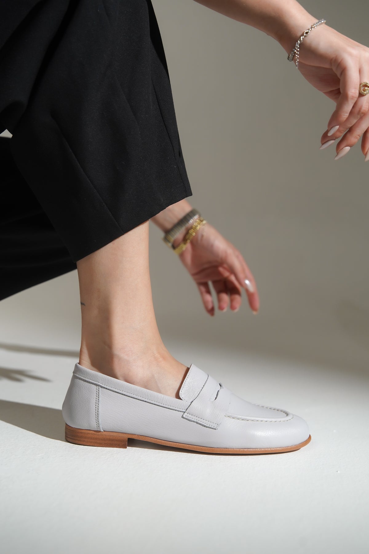 Calla Hakiki Deri Kadın Loafer