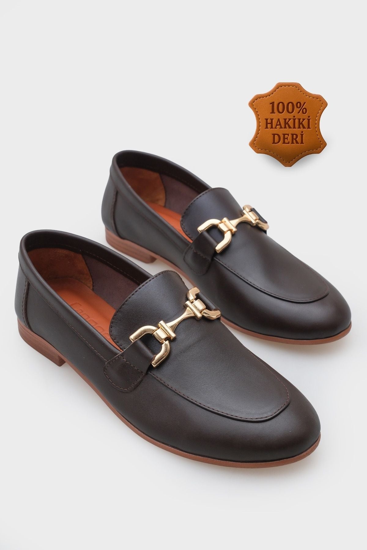 Cally Hakiki Deri Kadın Loafer