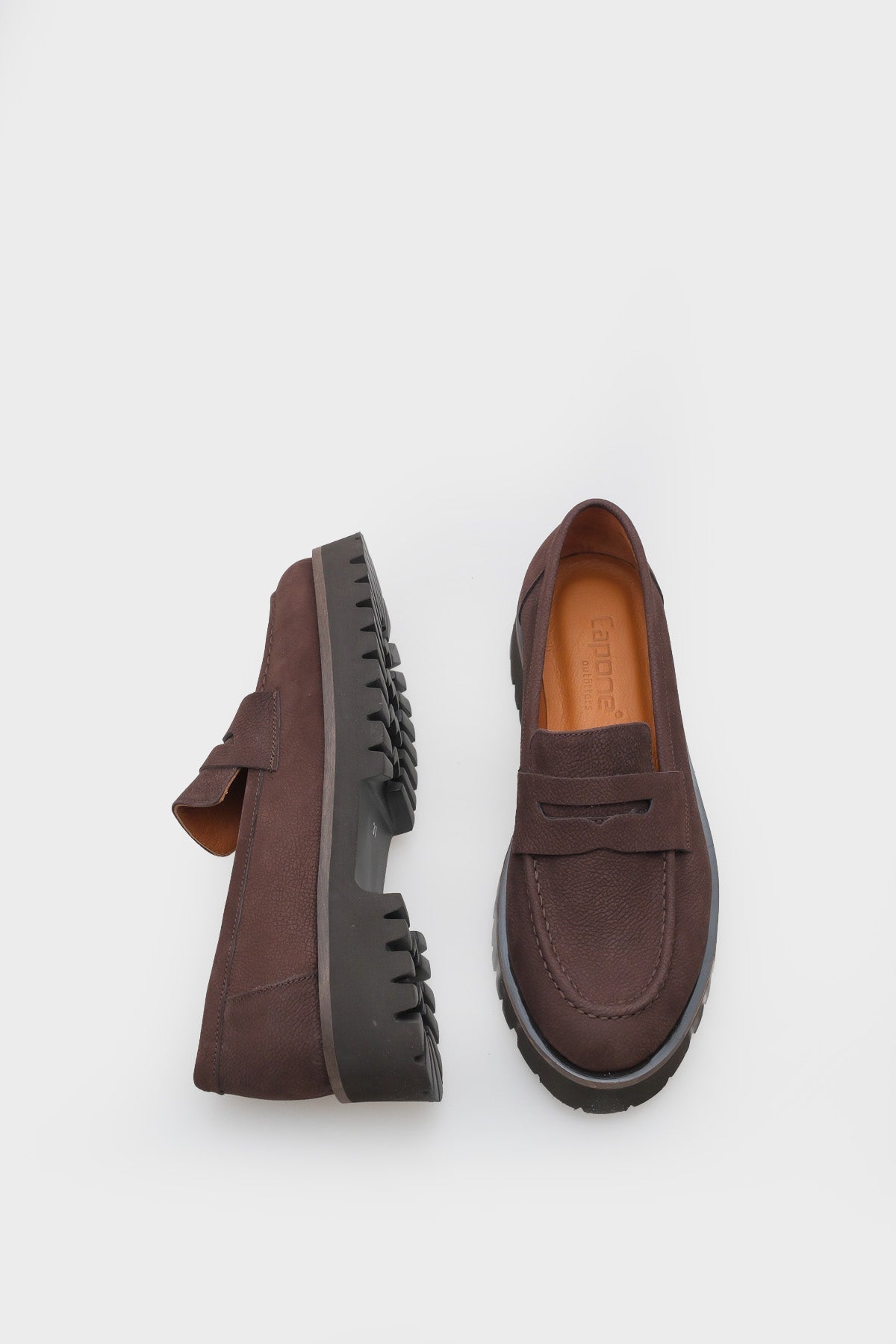 Mantar Tabanlı Deri Kadın Loafer