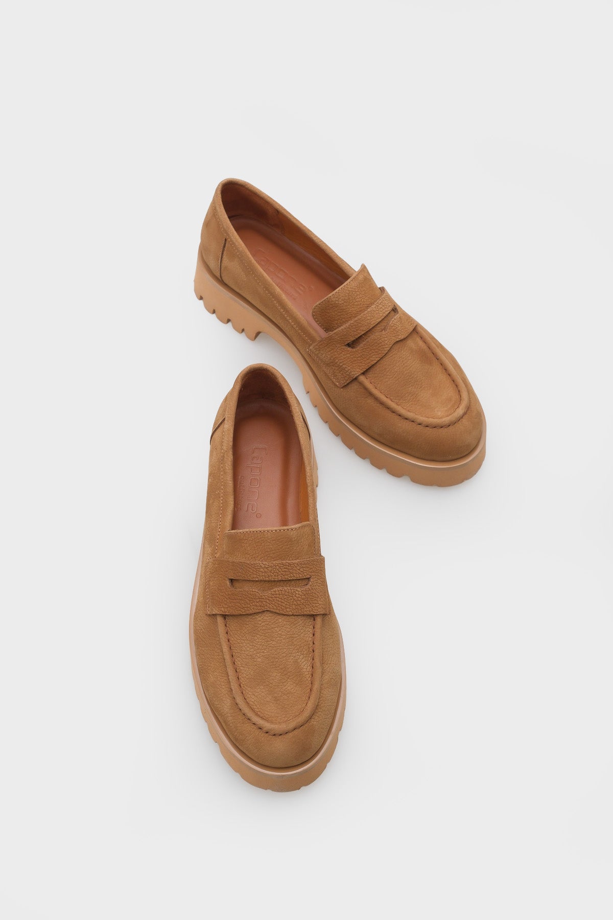 Mantar Tabanlı Deri Kadın Loafer