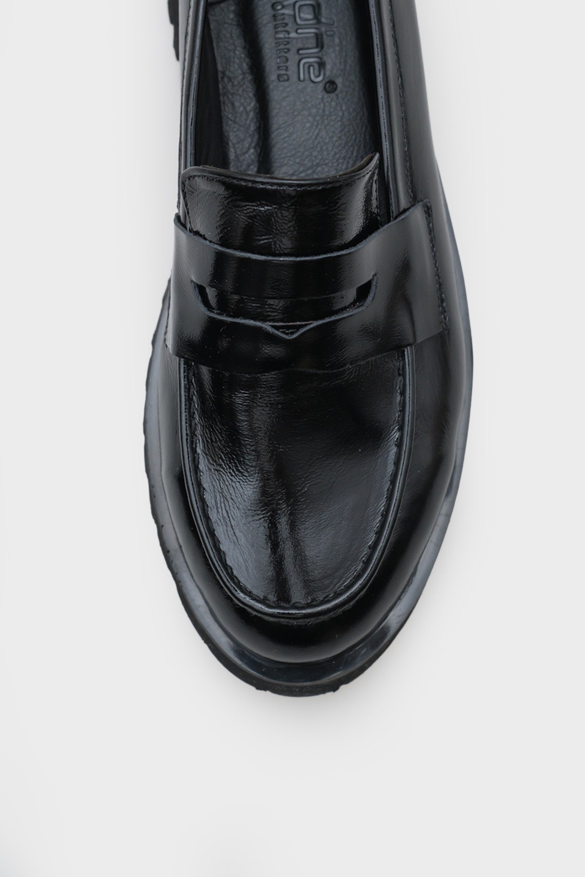 Mantar Tabanlı Deri Kadın Loafer