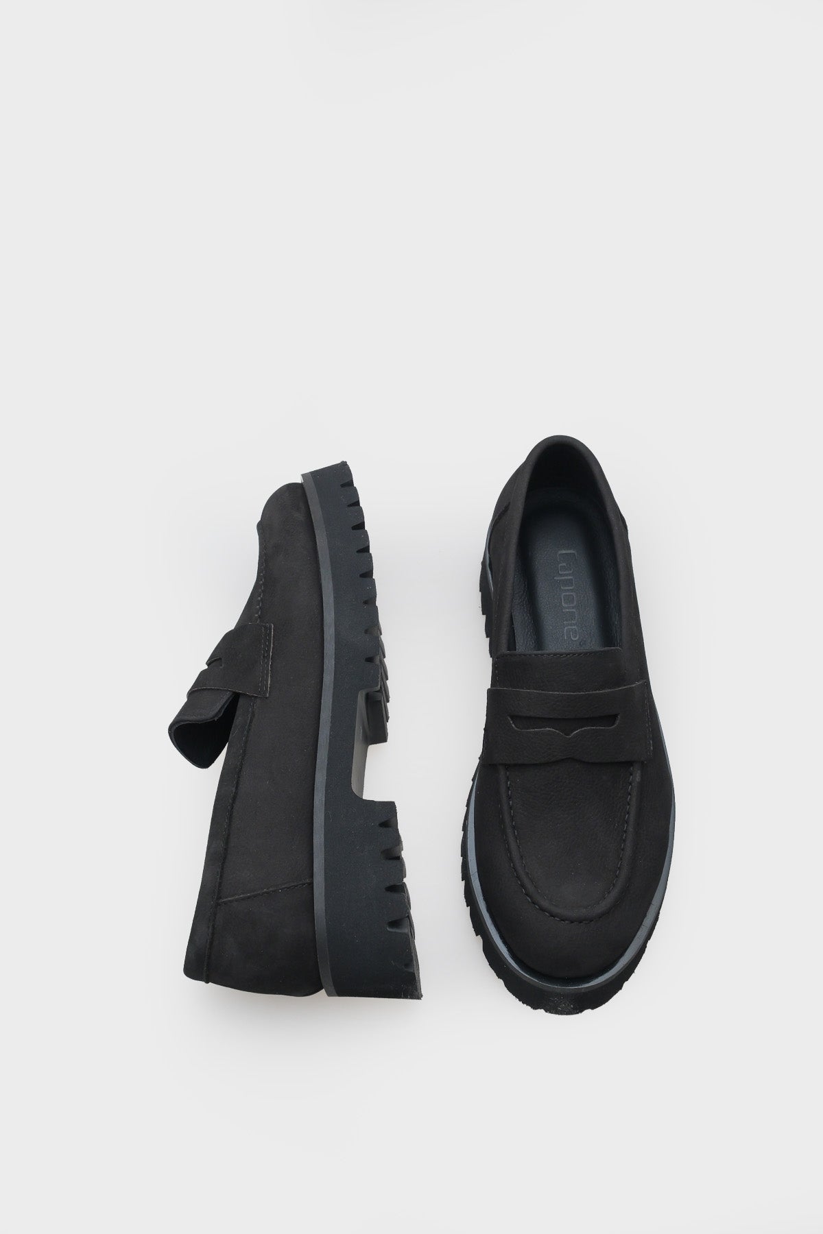 Mantar Tabanlı Deri Kadın Loafer