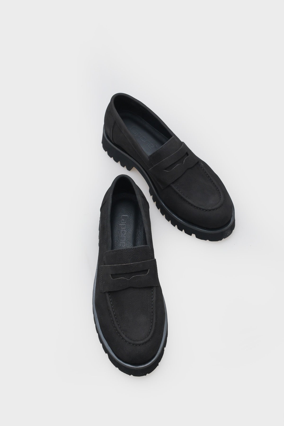 Mantar Tabanlı Deri Kadın Loafer