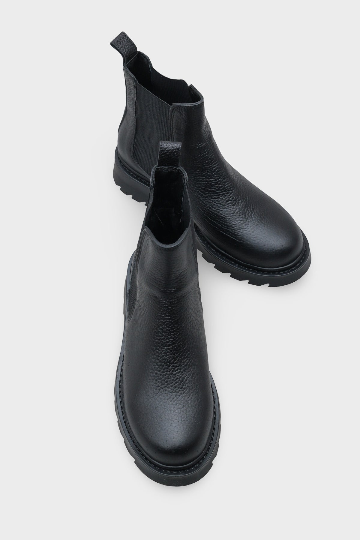 Lastikli Hakiki Deri Kadın Bot