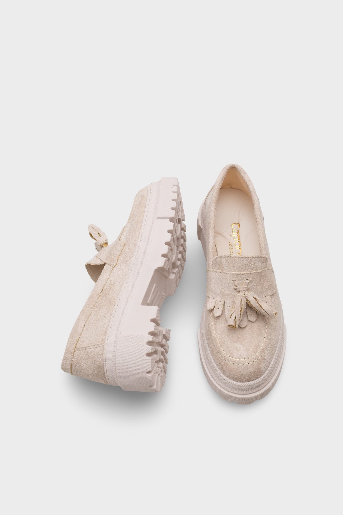 Ashlee Oval Burunlu Püsküllü Trak Tabanlı Süet Kadın Loafer