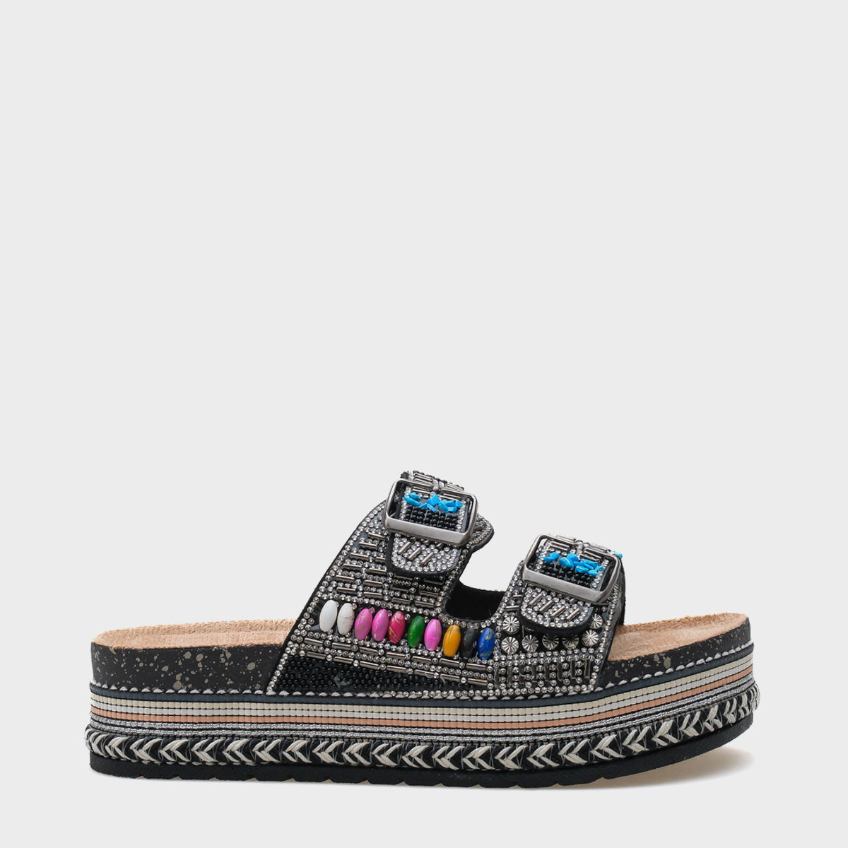 Alyson Taşlı Tokalı Düz Topuk Kadın Terlik