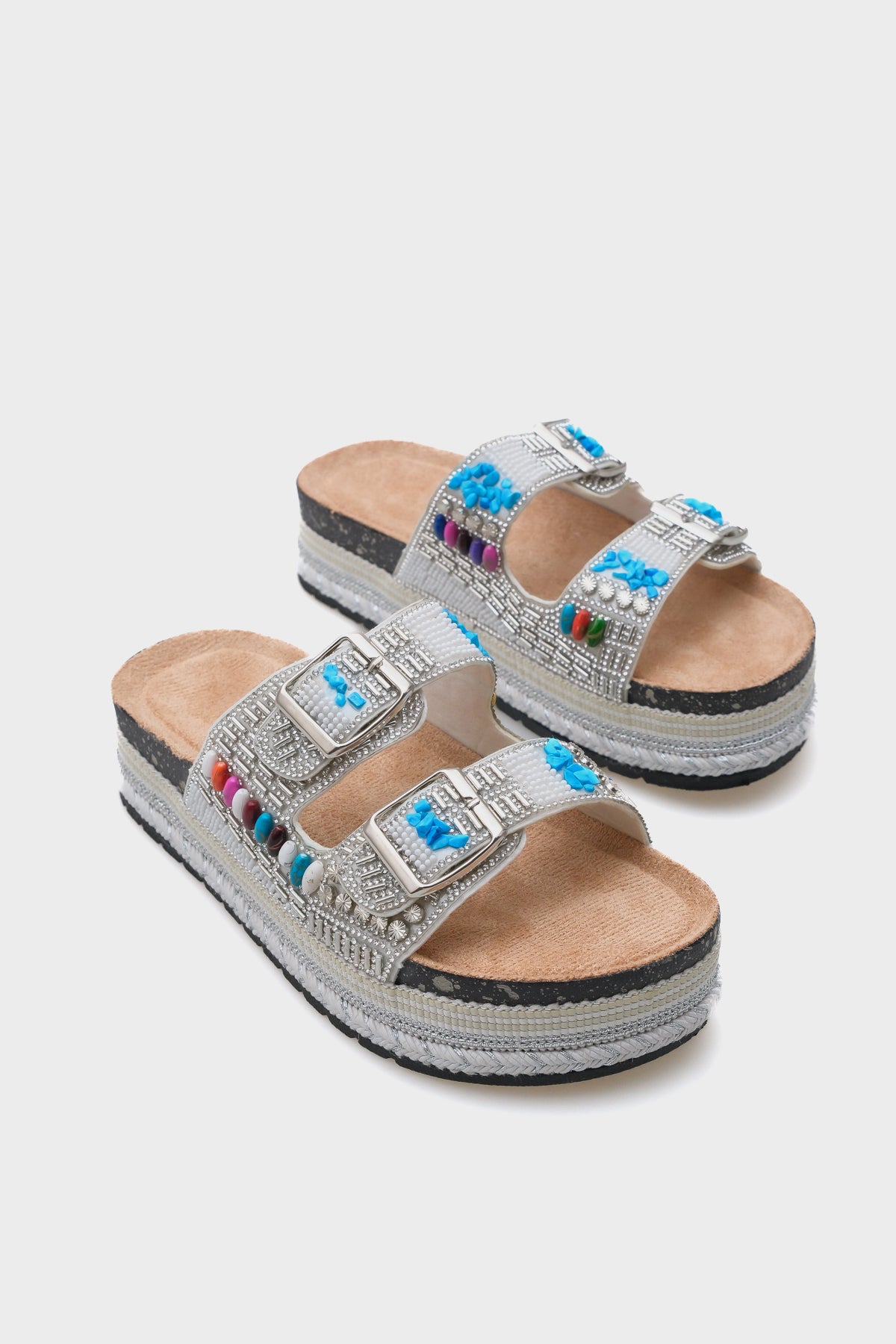 Alyson Taşlı Tokalı Düz Topuk Kadın Terlik