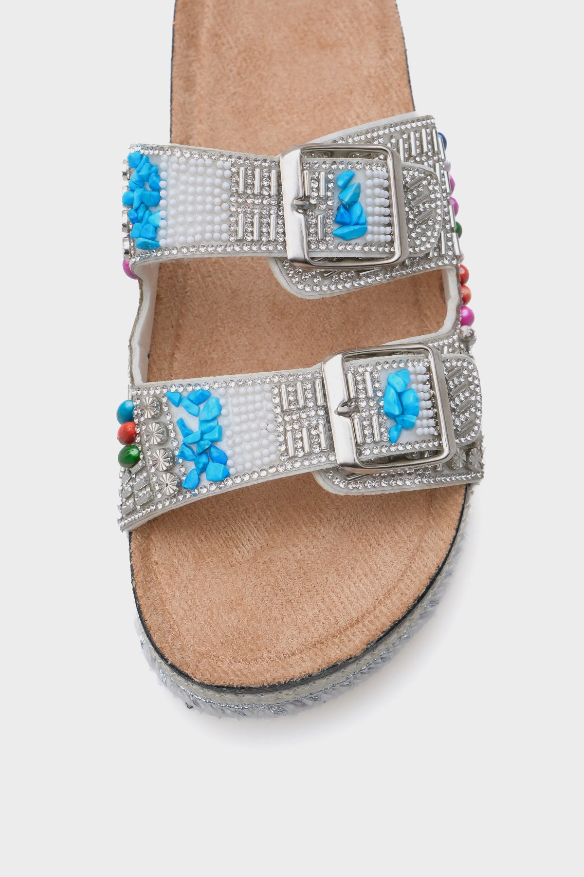 Alyson Taşlı Tokalı Düz Topuk Kadın Terlik