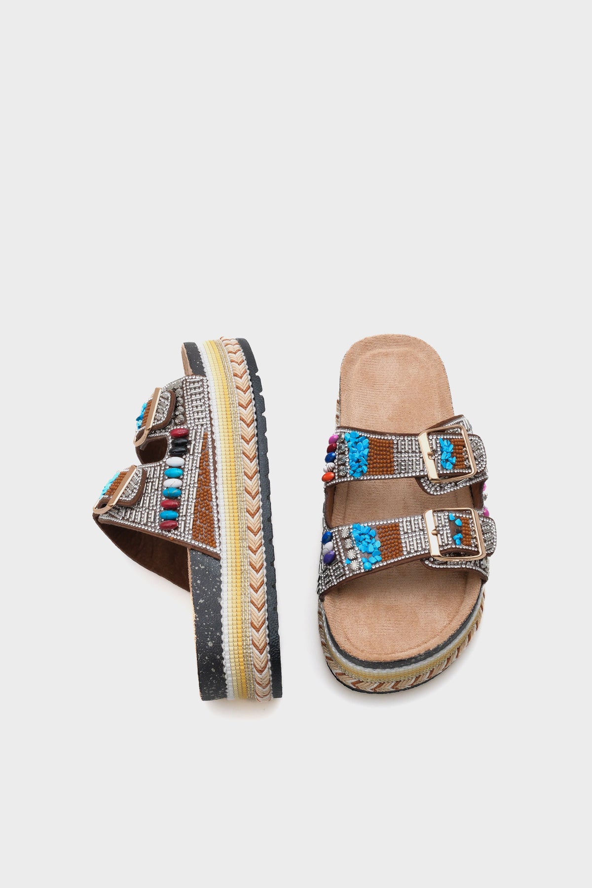 Alyson Taşlı Tokalı Düz Topuk Kadın Terlik