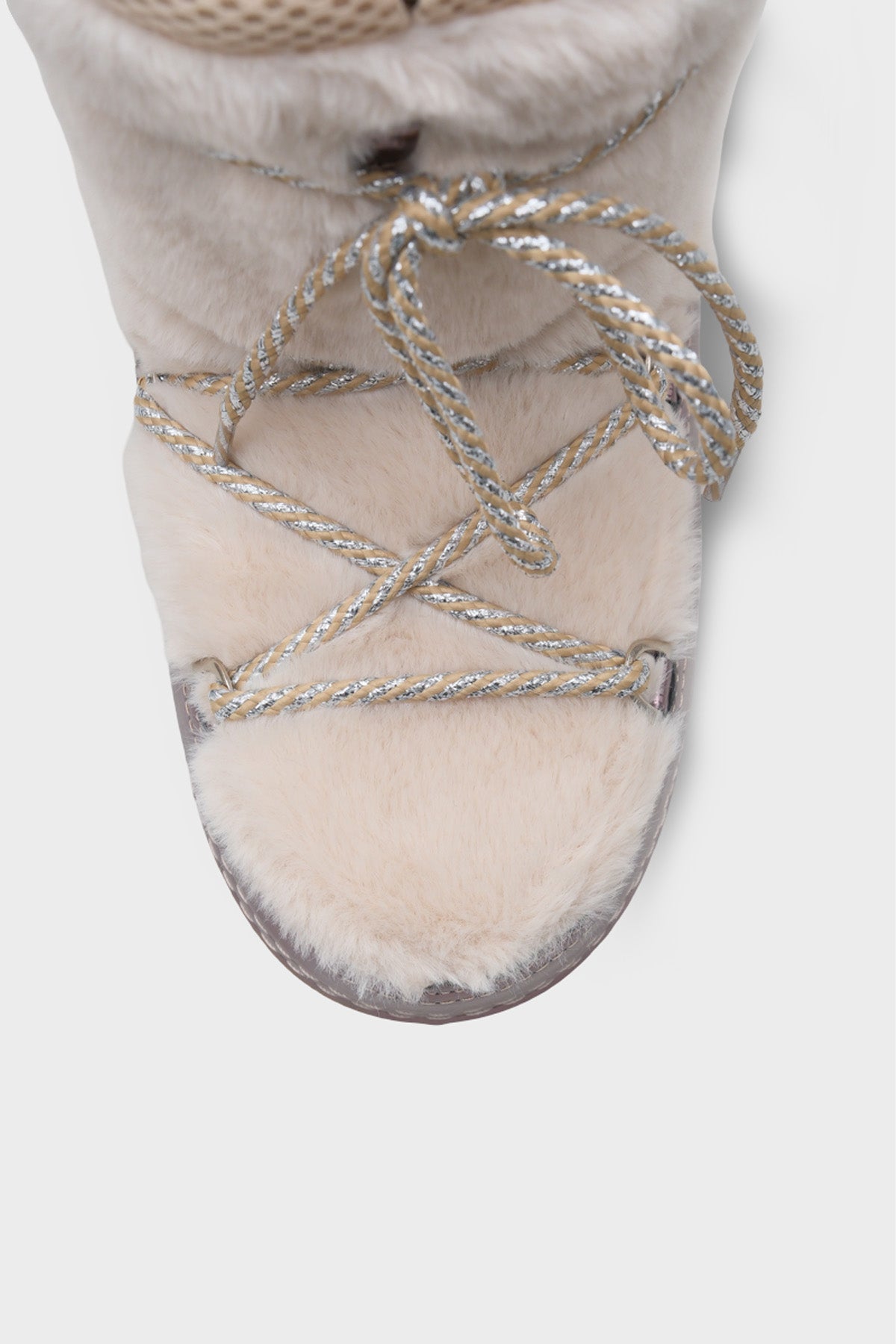 Beatrisa Yuvarlak Burunlu Kalın Tabanlı Kürklü Kadın Kar Botu