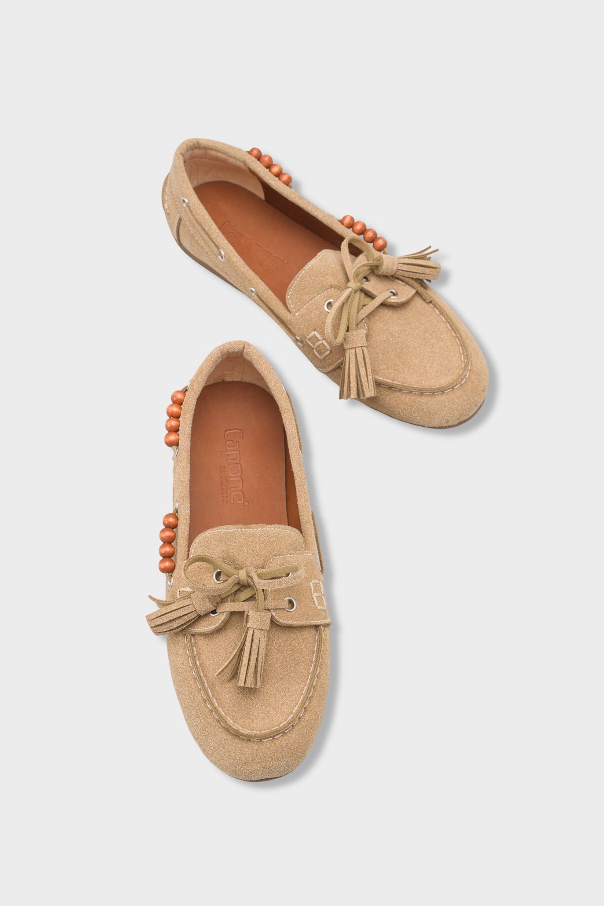 Erinna Püsküllü Ahşap Aksesuarlı Yumuşak Kadın Loafer Ayakkabı