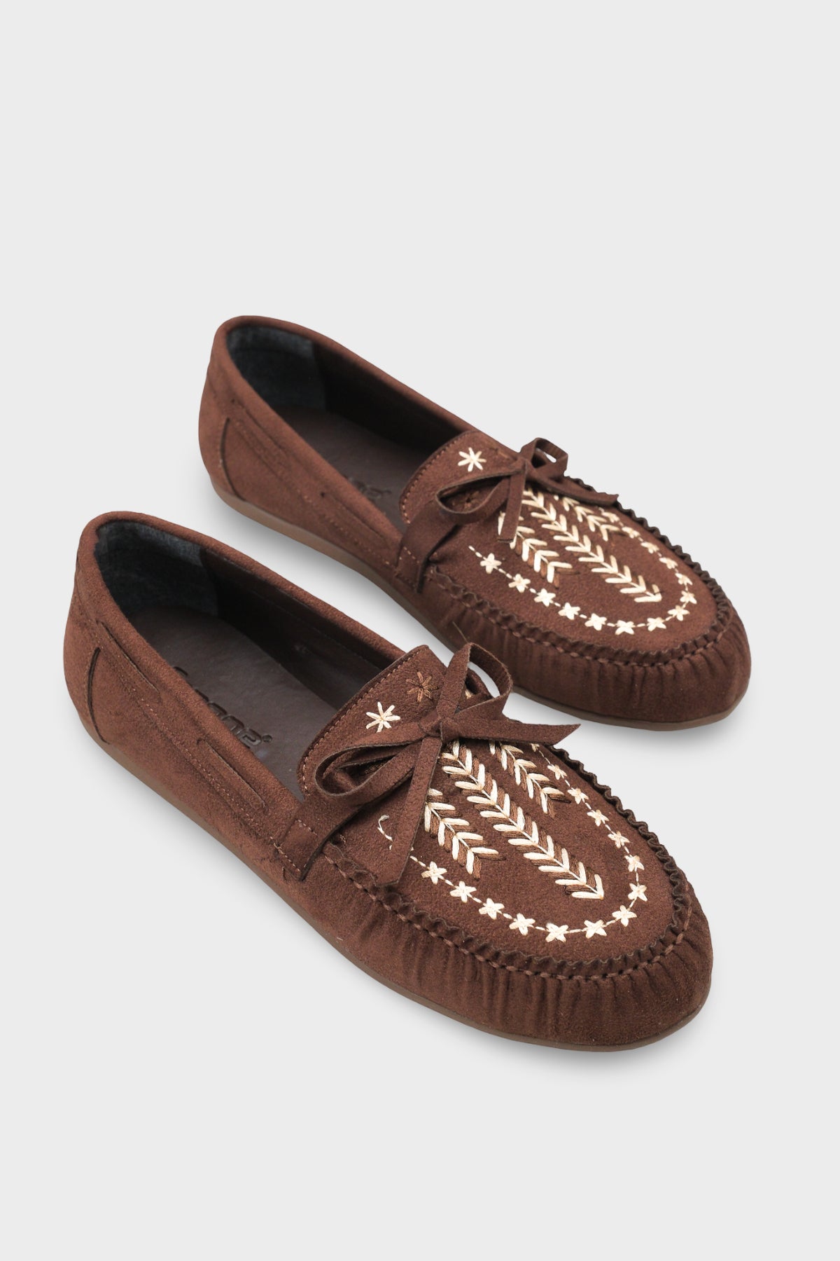 Lisabeth Kızılderili Nakışlı Yumuşak Kadın Loafer Ayakkabı