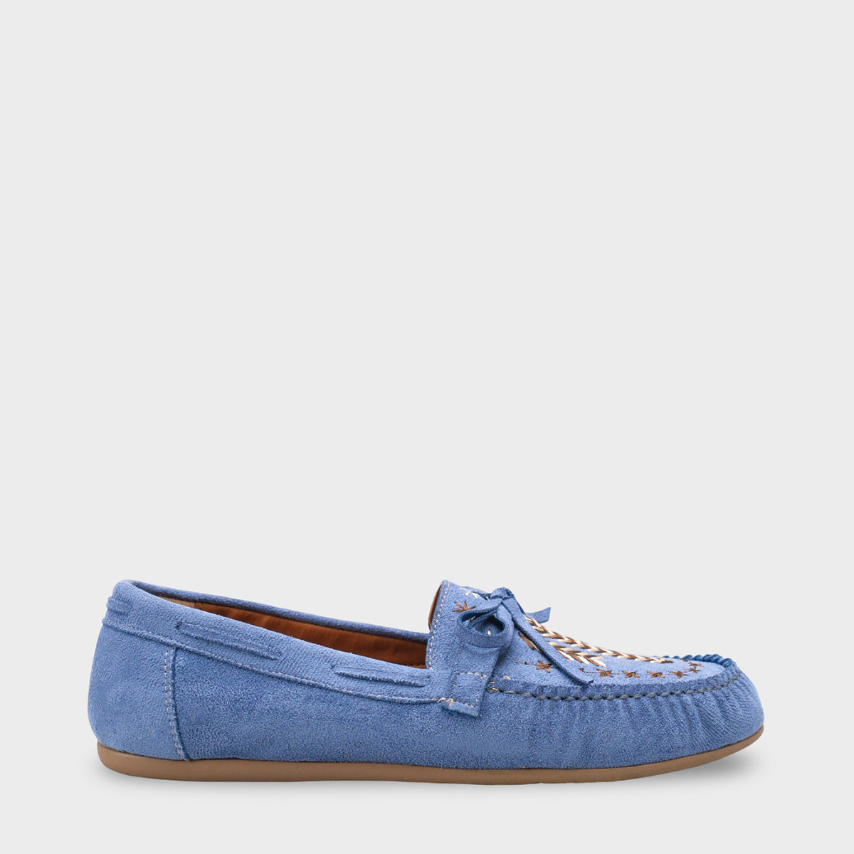 Lisabeth Kızılderili Nakışlı Yumuşak Kadın Loafer Ayakkabı