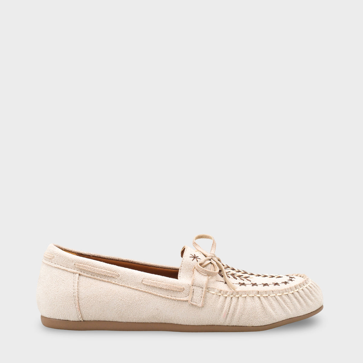 Lisabeth Kızılderili Nakışlı Yumuşak Kadın Loafer Ayakkabı