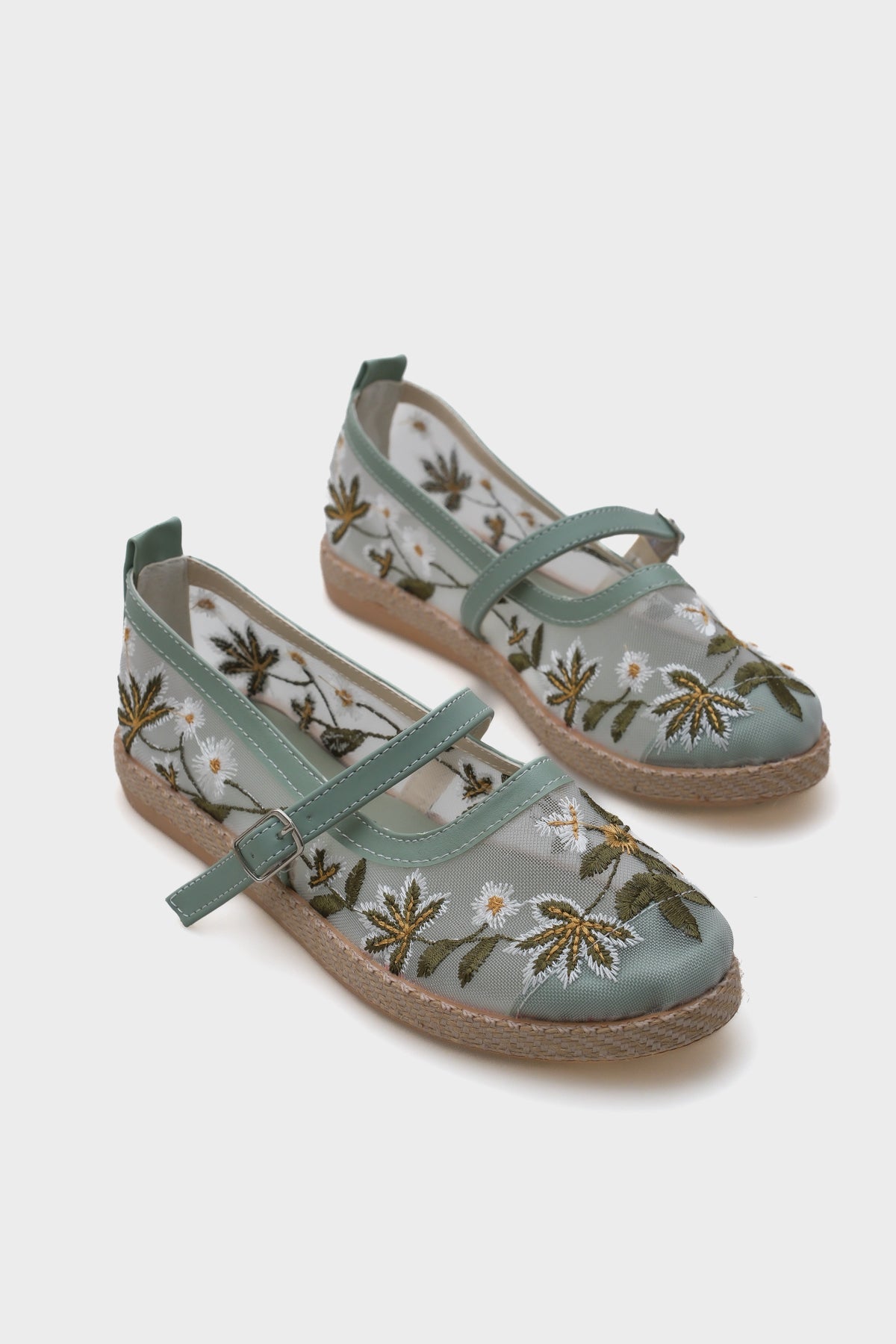 Shela Bantlı Çiçekli Kadın Espadril