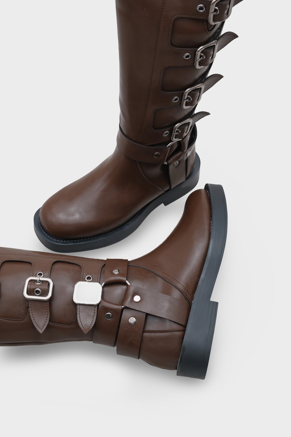 Motorcu Fermuarlı Kadın Çizme