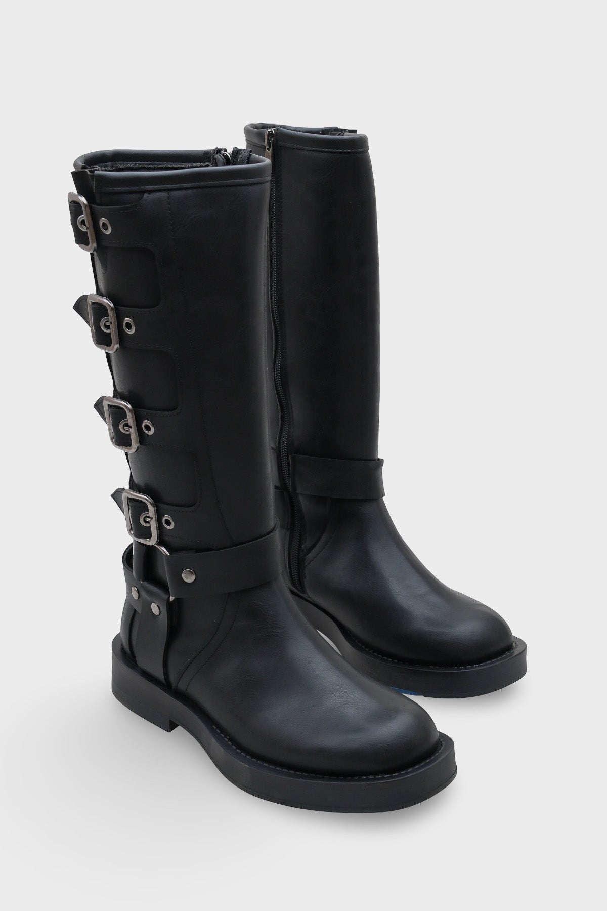 Motorcu Fermuarlı Kadın Çizme