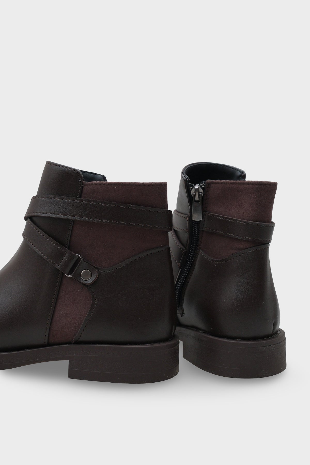 Tory Yandan Fermuarlı Kadın Bot