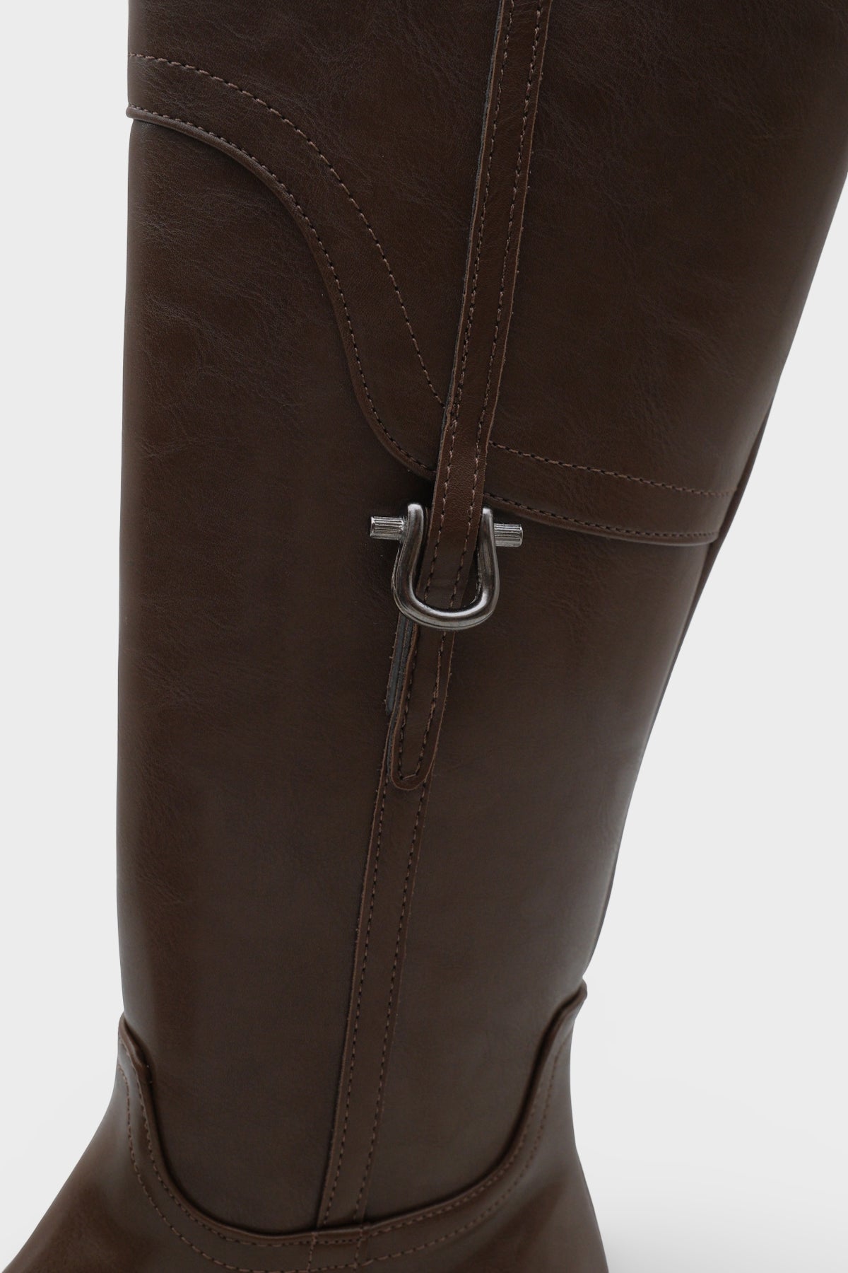 Tokalı Binici Fermuarlı Kadın Çizme
