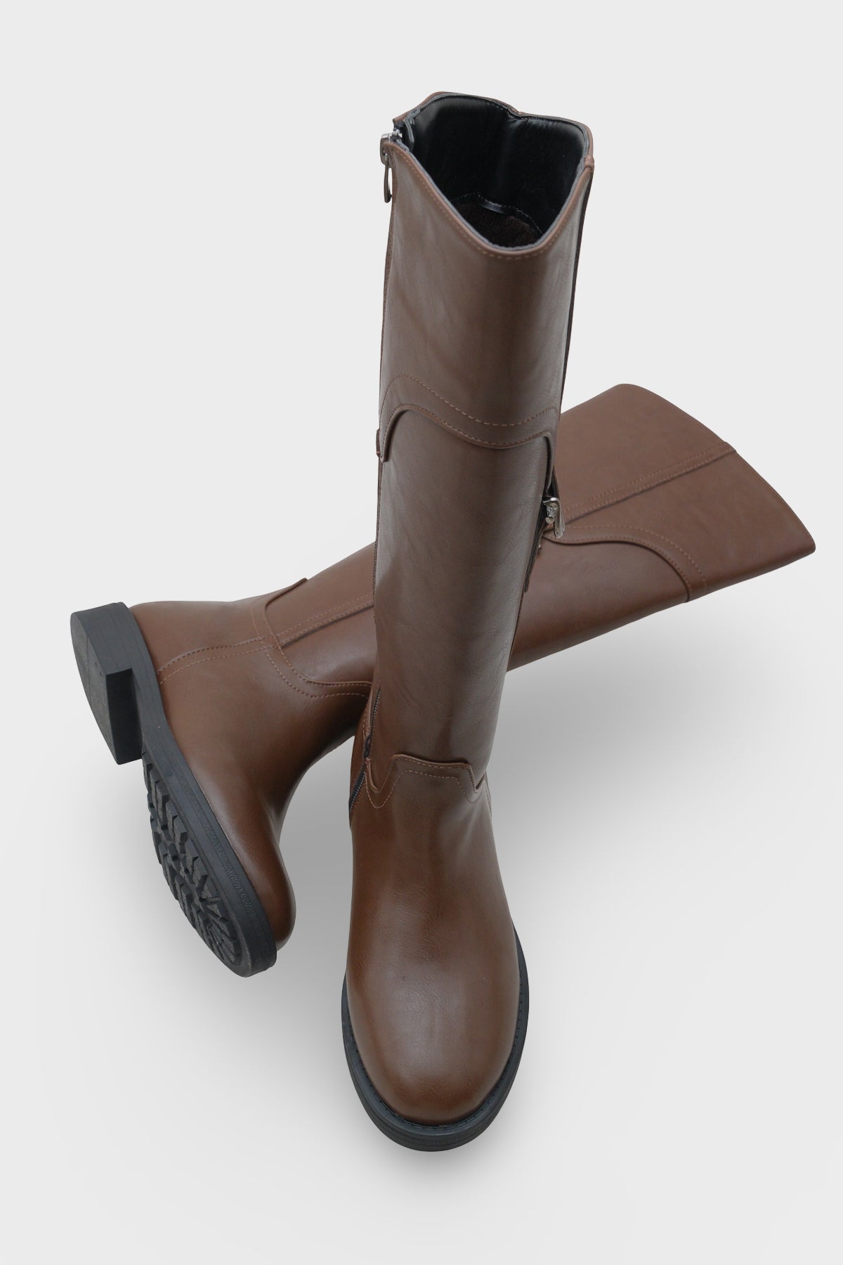 Tokalı Binici Fermuarlı Kadın Çizme