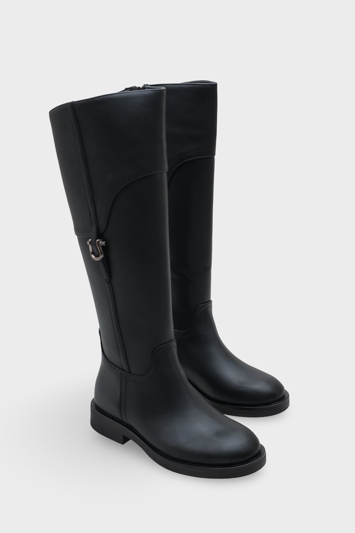 Tokalı Binici Fermuarlı Kadın Çizme