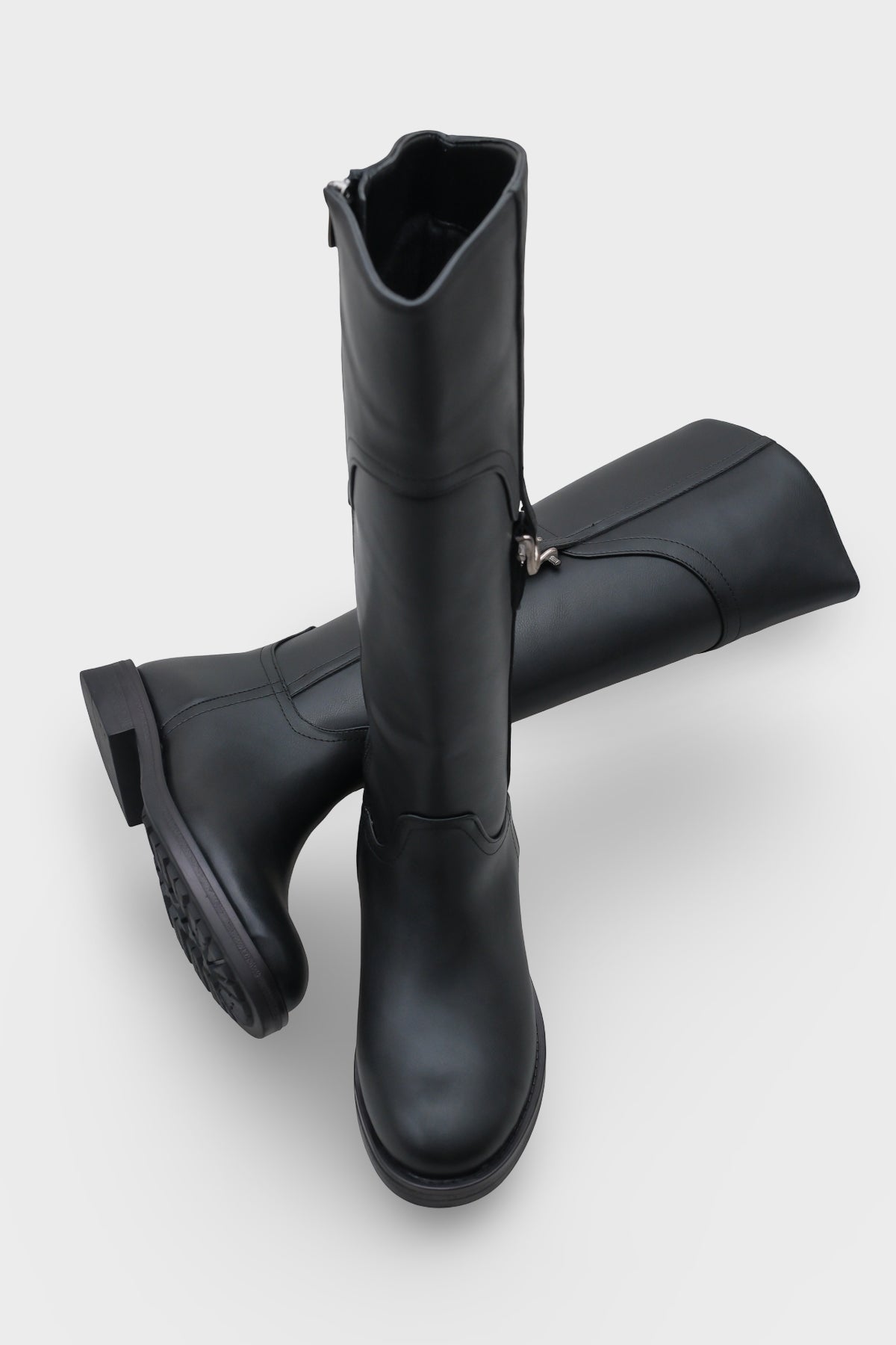 Tokalı Binici Fermuarlı Kadın Çizme