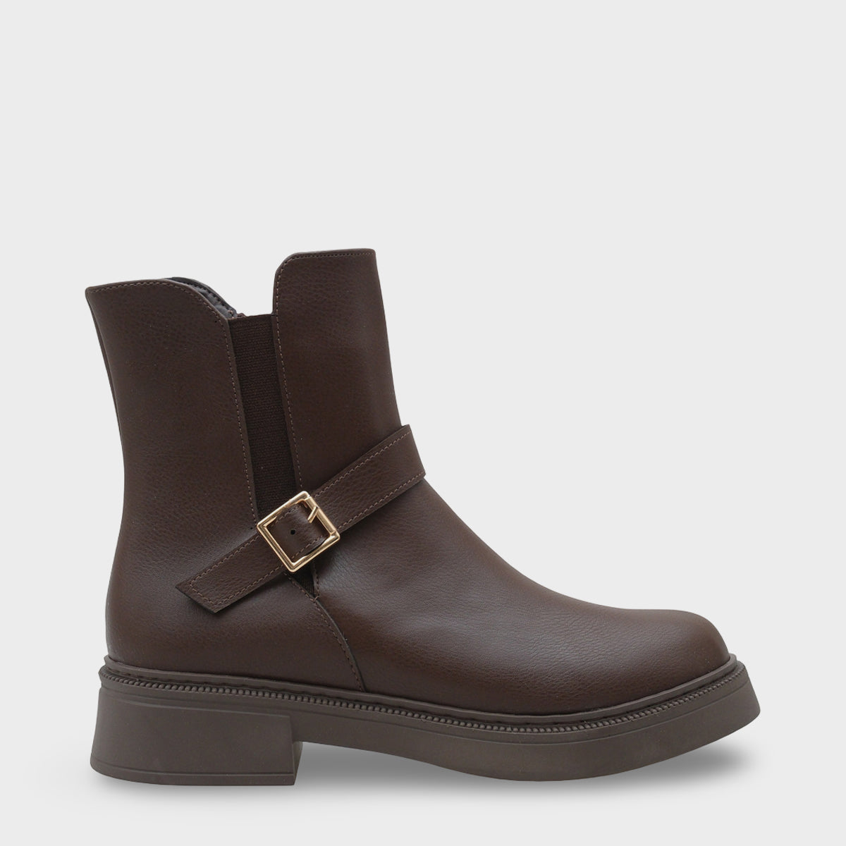 Daria Yandan Fermuarlı Tokalı Lastikli Kadın Bot