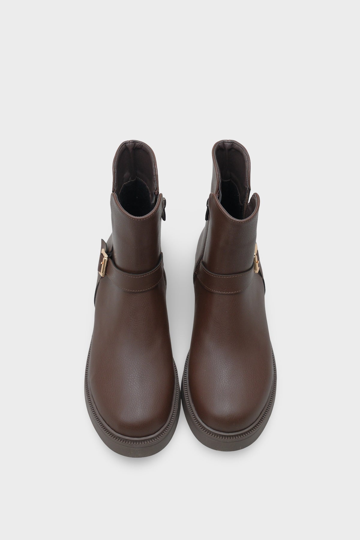 Daria Yandan Fermuarlı Tokalı Lastikli Kadın Bot