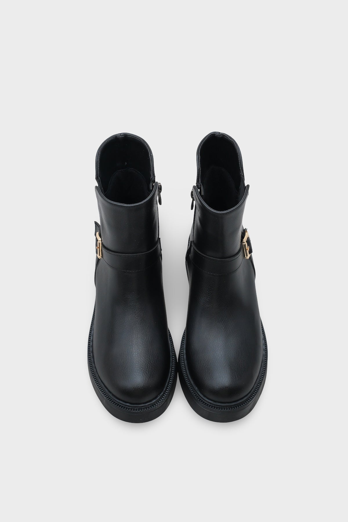 Daria Yandan Fermuarlı Tokalı Lastikli Kadın Bot