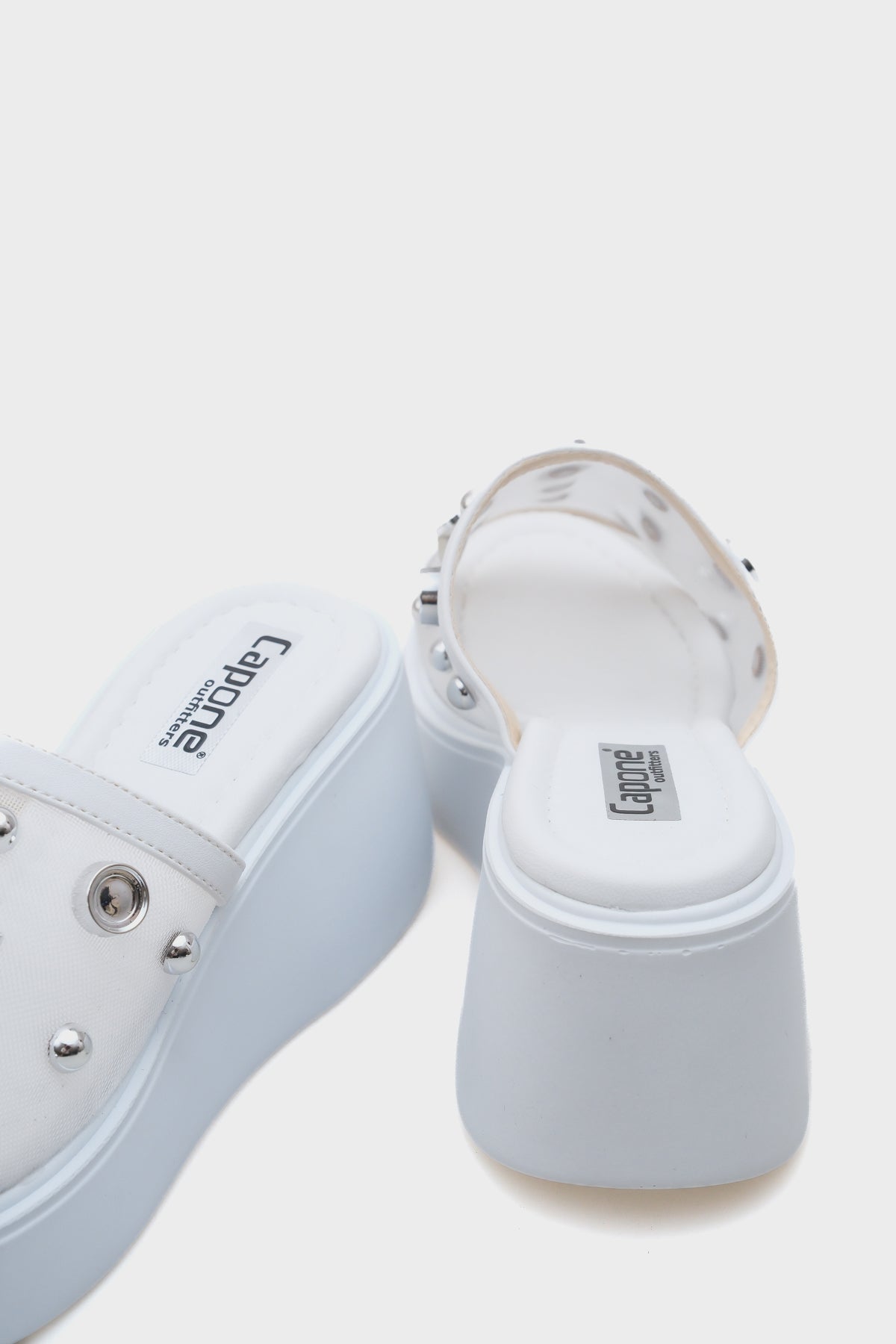 Charlot Dolgu Topuklu Hakiki Deri Taşlı Fileli Konfor Kadın Terlik