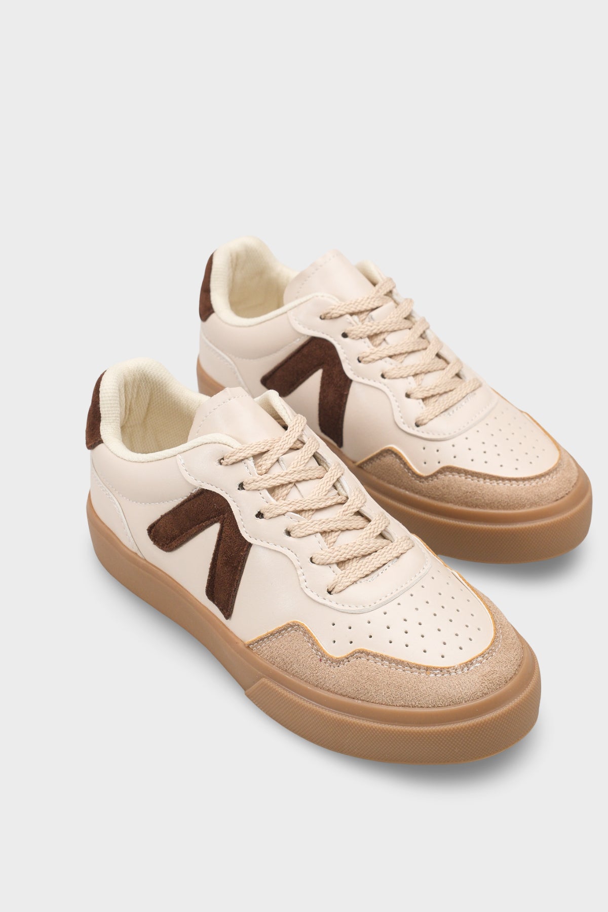 Lianna V Detaylı Bağcıklı Günlük Spor Kadın Sneaker Ayakkabı