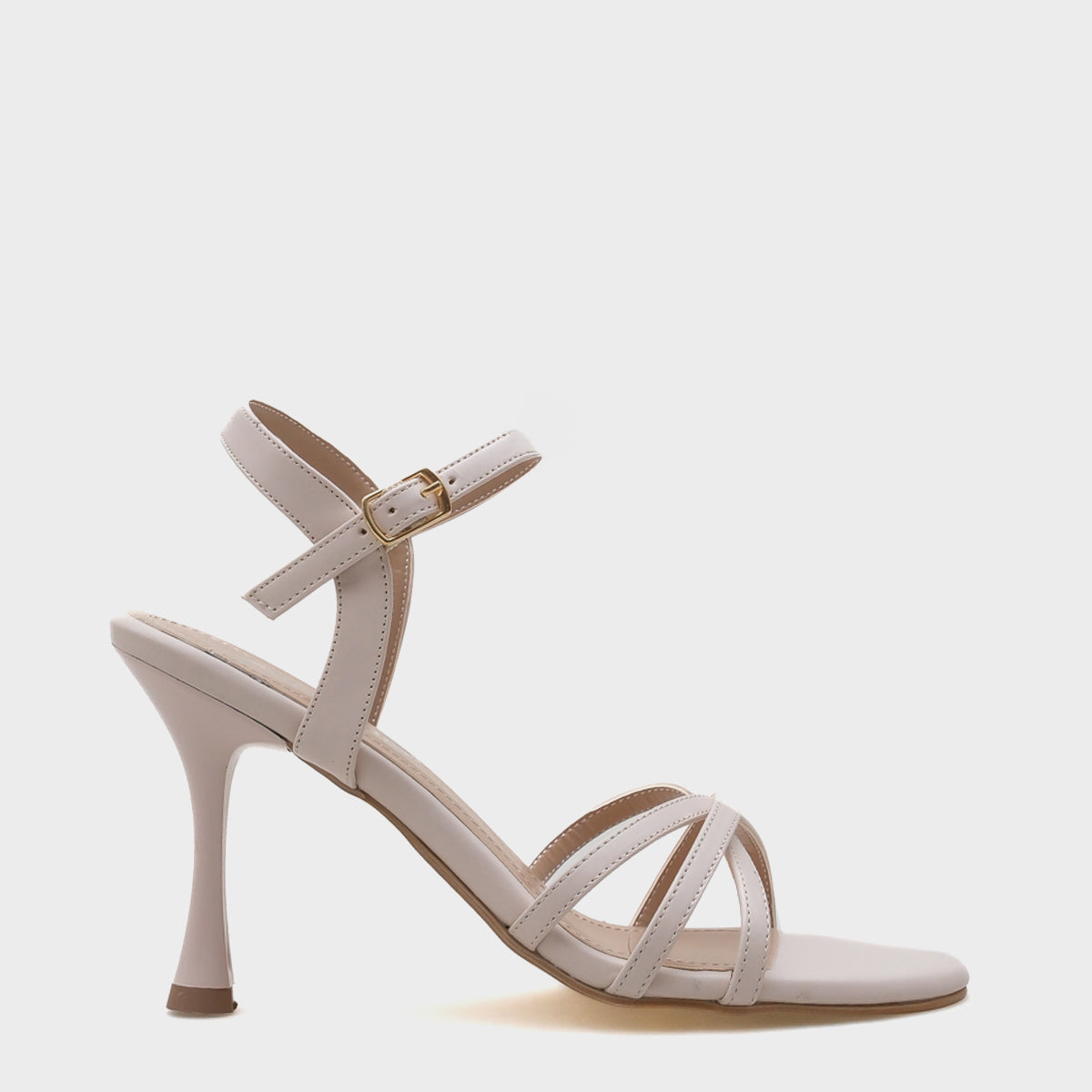 Stefanie Yuvarlak Burunlu Bantlı Orta Topuklu Kadın Sandalet