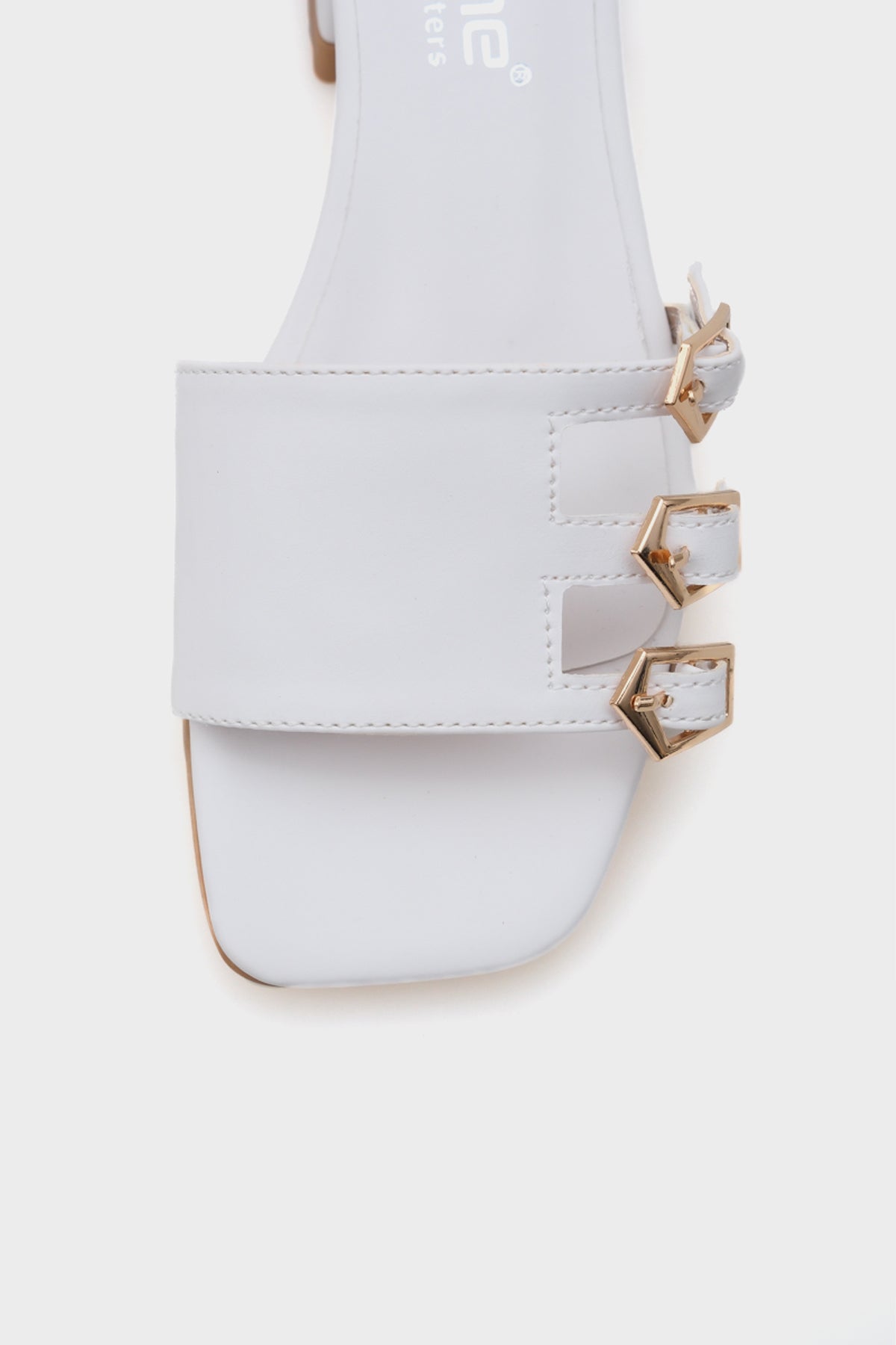 Lesley Kısa Topuklu Küt Burunlu Tokalı Kadın Terlik