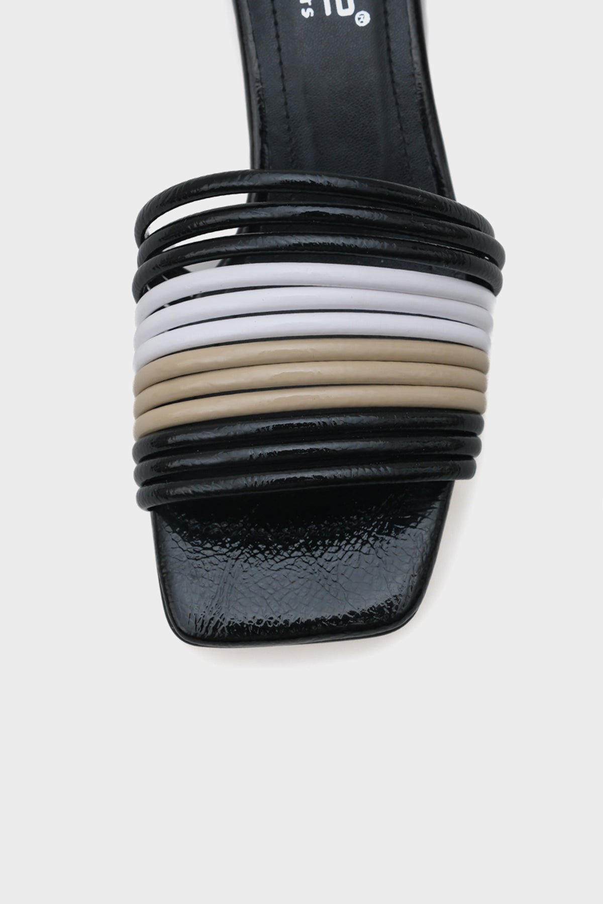 Lina Beyaz Nude Kadın Orta Topuklu Şık Terlik