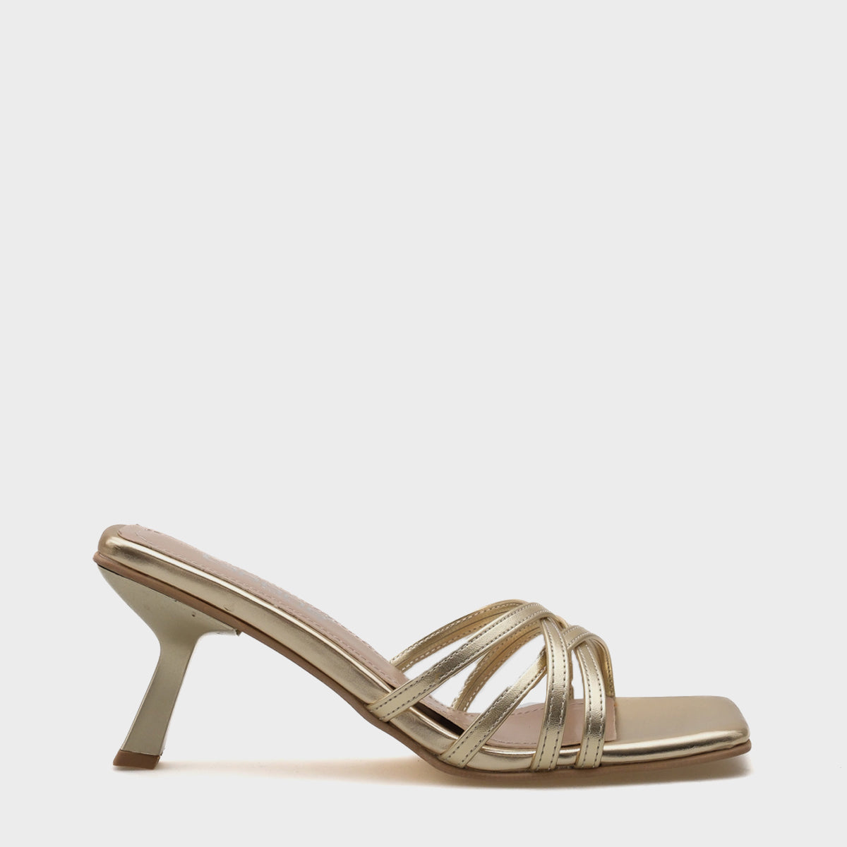 Liora Küt Burunlu Topuklu Bantlı Kadın Terlik