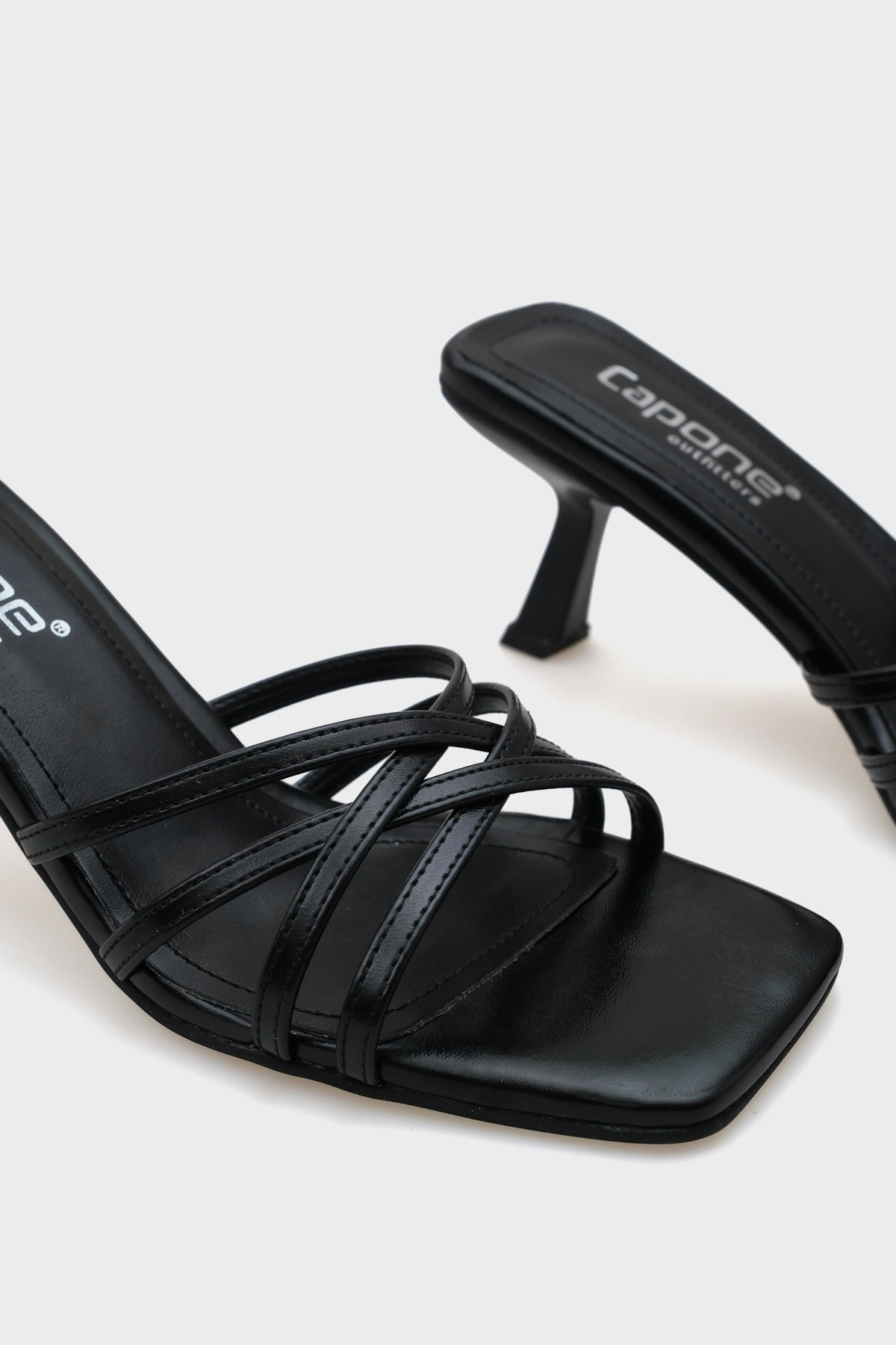 Liora Küt Burunlu Topuklu Bantlı Kadın Terlik