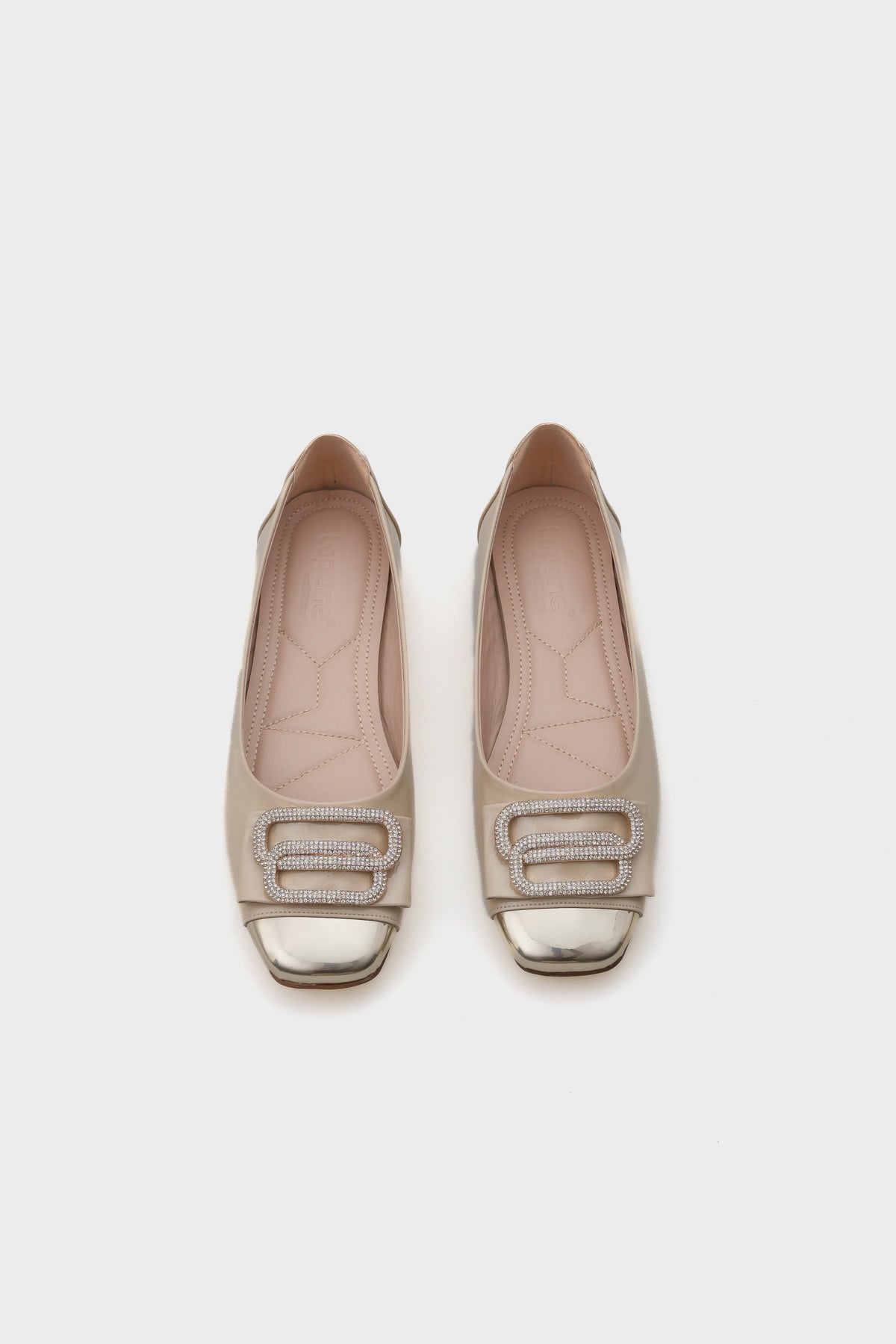 Adina Küt Burunlu Aynalı Taşlı Tokalı Kadın Babet