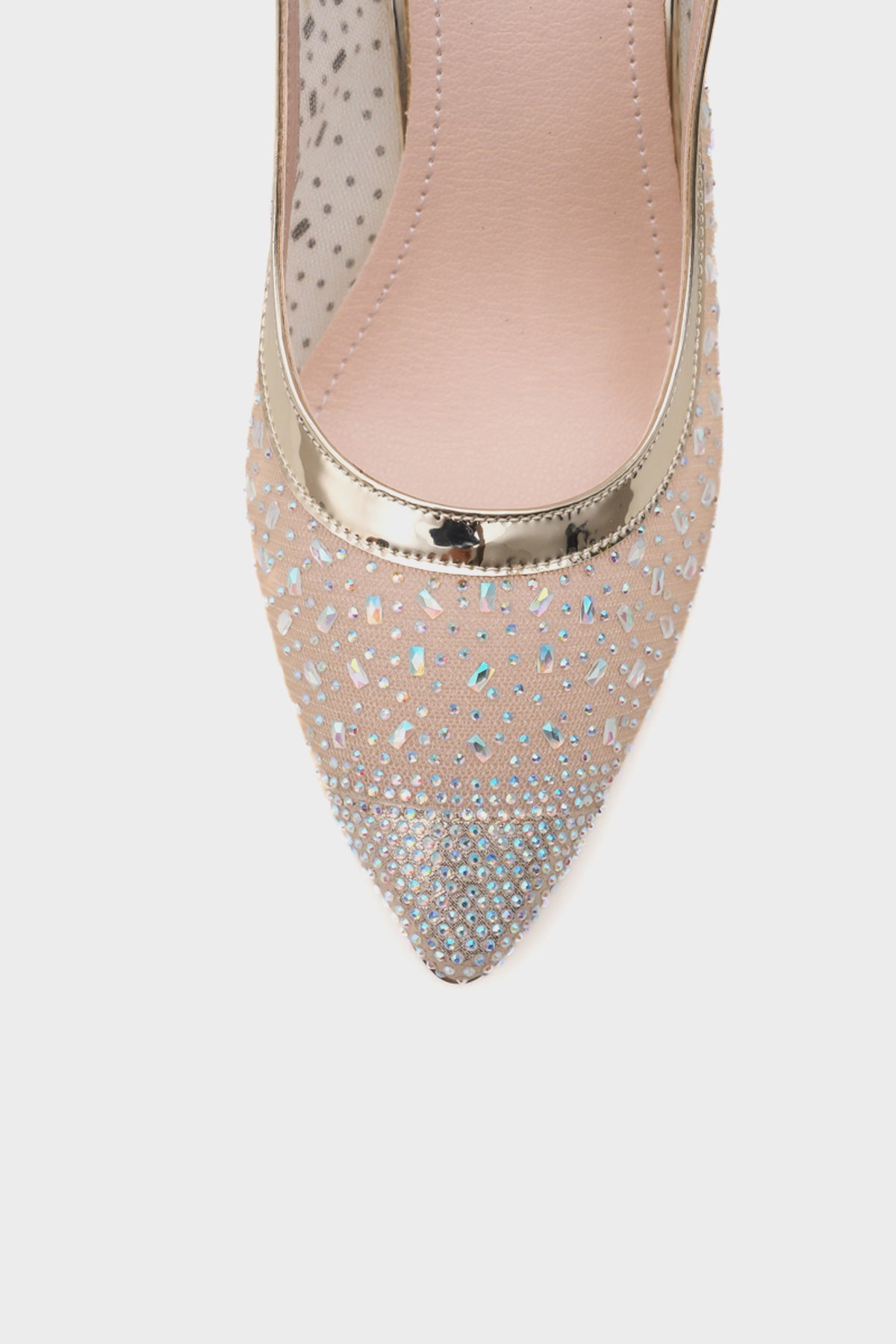 Nona 145 Kadın Topuklu Taşlı Arkası Açık Ayakkabı