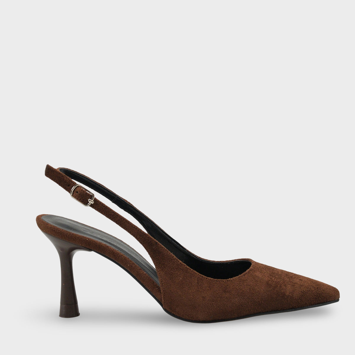 Moina Sivri Burunlu Orta Topuklu Arkadan Bantlı Kadın Ayakkabı