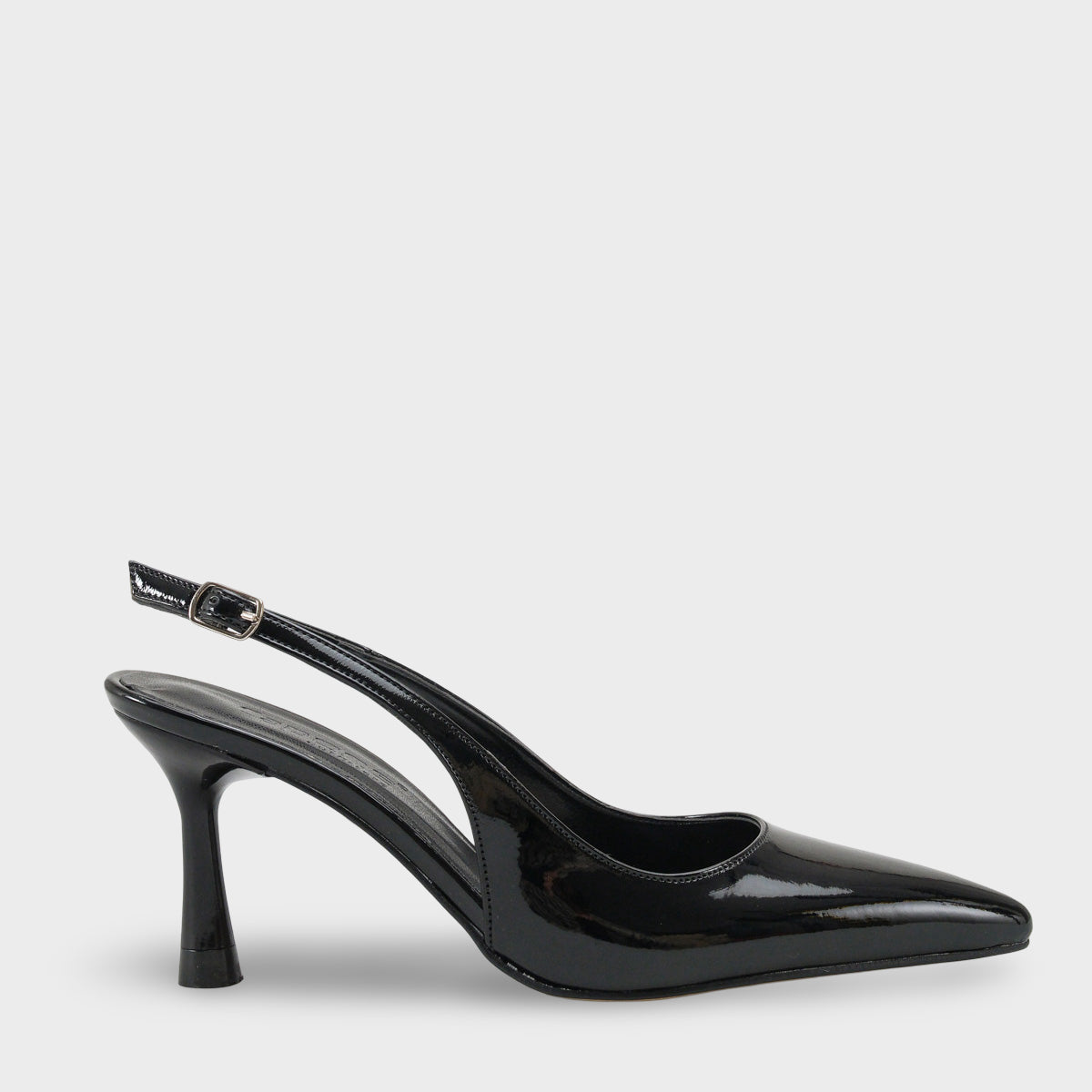 Moina Sivri Burunlu Orta Topuklu Arkadan Bantlı Kadın Ayakkabı