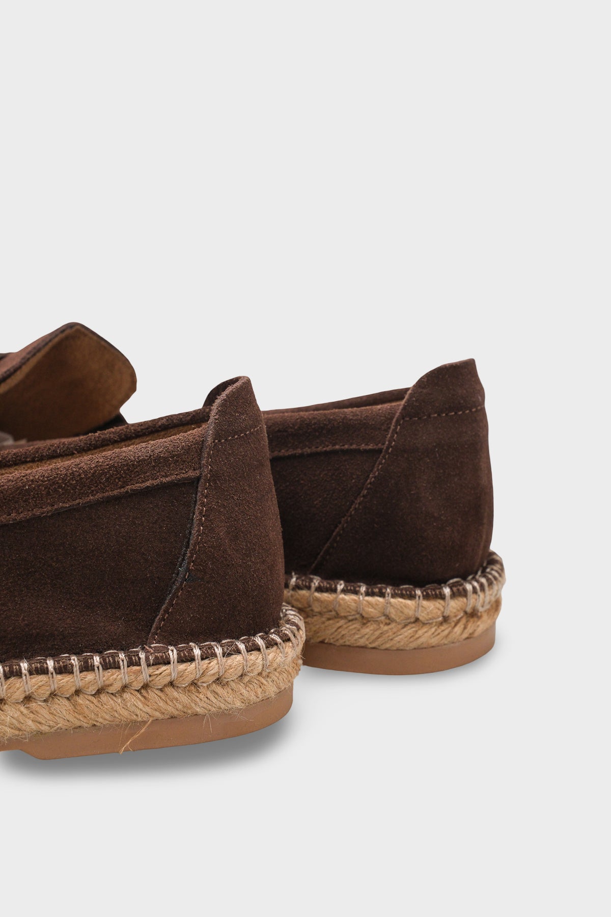 Boris Hakiki Deri Süet Espadril Tabanlı Erkek Loafer Ayakkabı