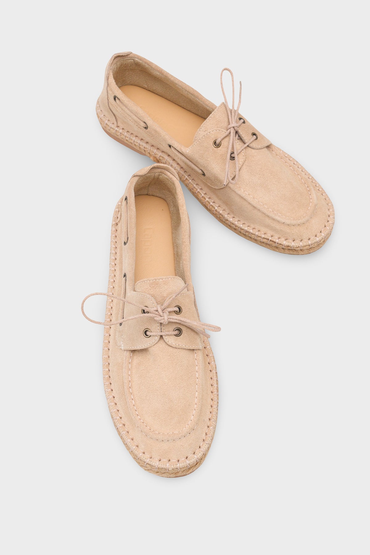 Drake Hakiki Deri Süet Espadril Tabanlı Erkek Loafer Ayakkabı
