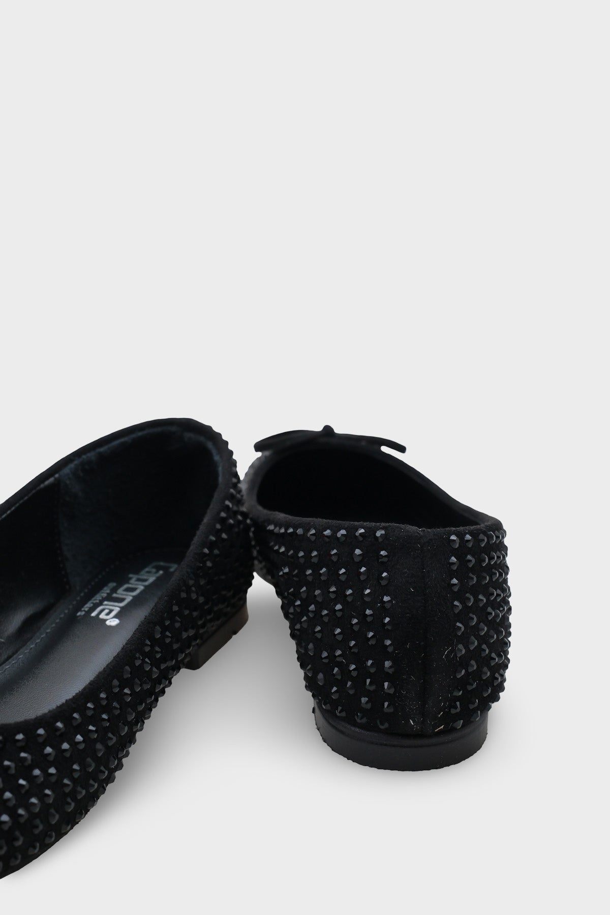 Judie Metal Küt Burunlu Taşlı Babet