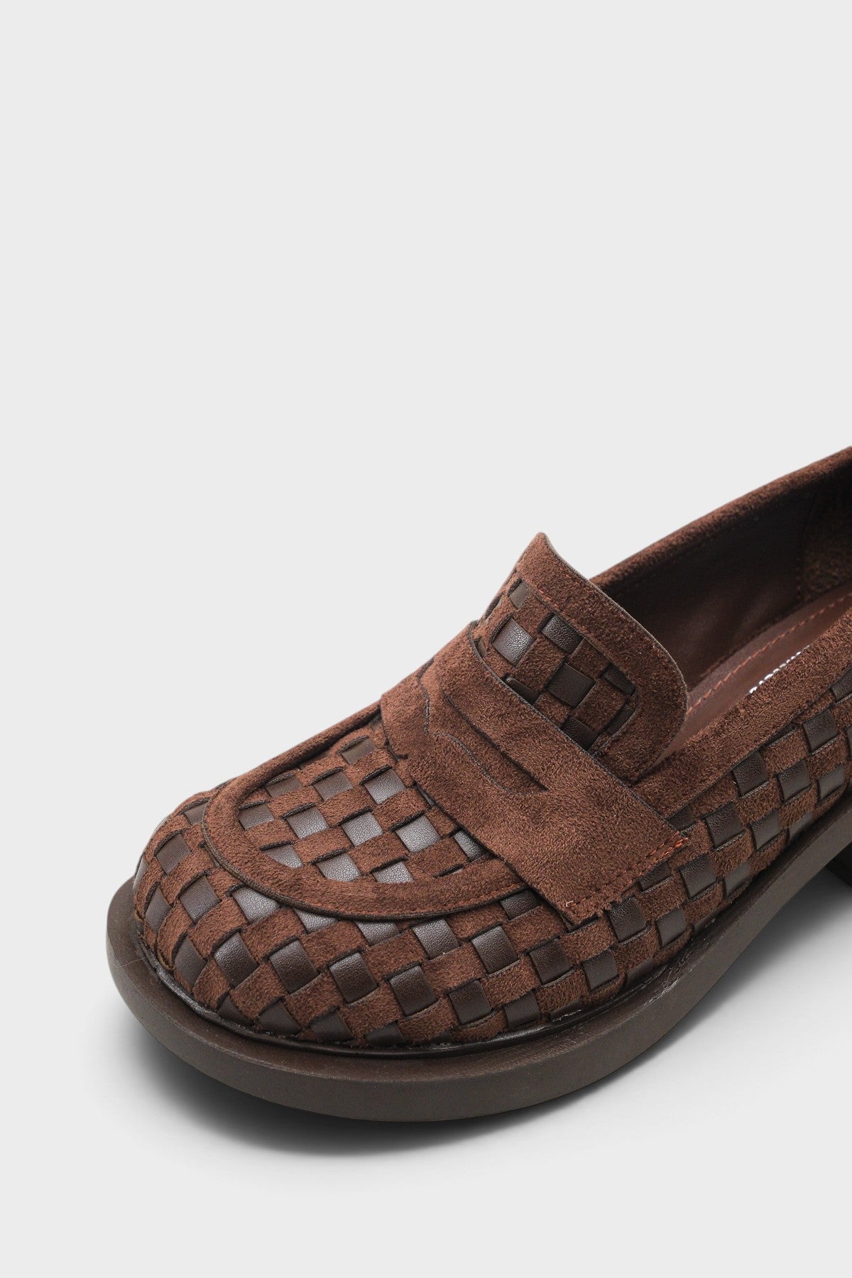 Bellina El Örgüsü Süet Görünümlü Kadın Loafer Ayakkabı