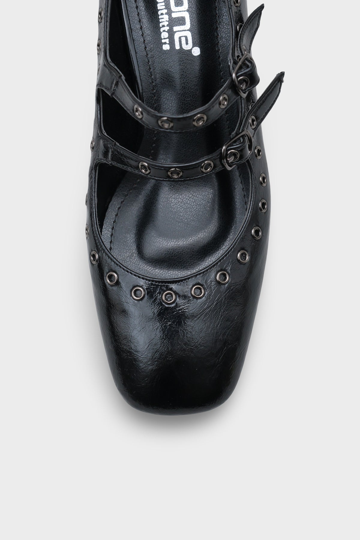 Sharona Orta Topuklu Bantlı Zımbalı Mary Jane Kadın Ayakkabı