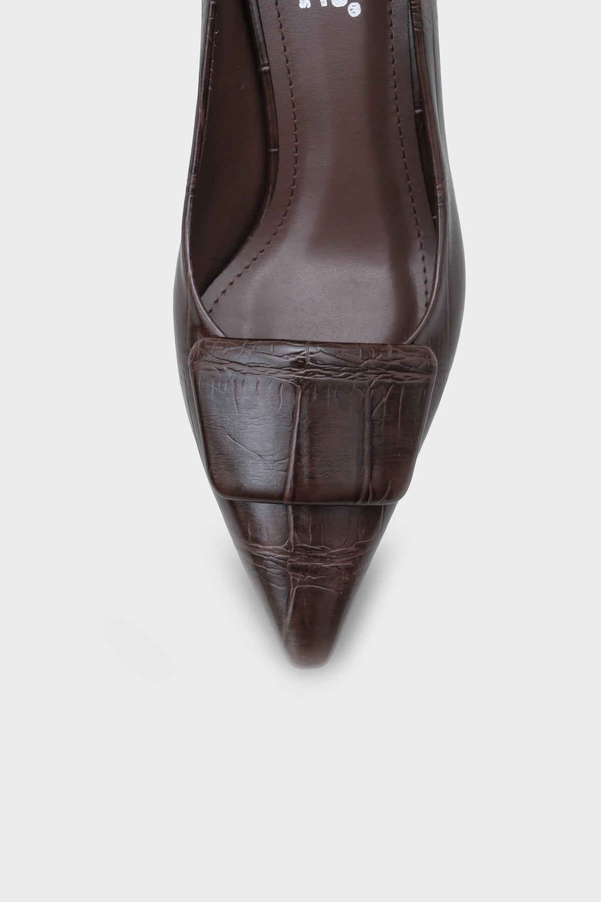 Kathleen Orta Topuklu Kroko Desenli Kadın Günlük Şık Ayakkabı