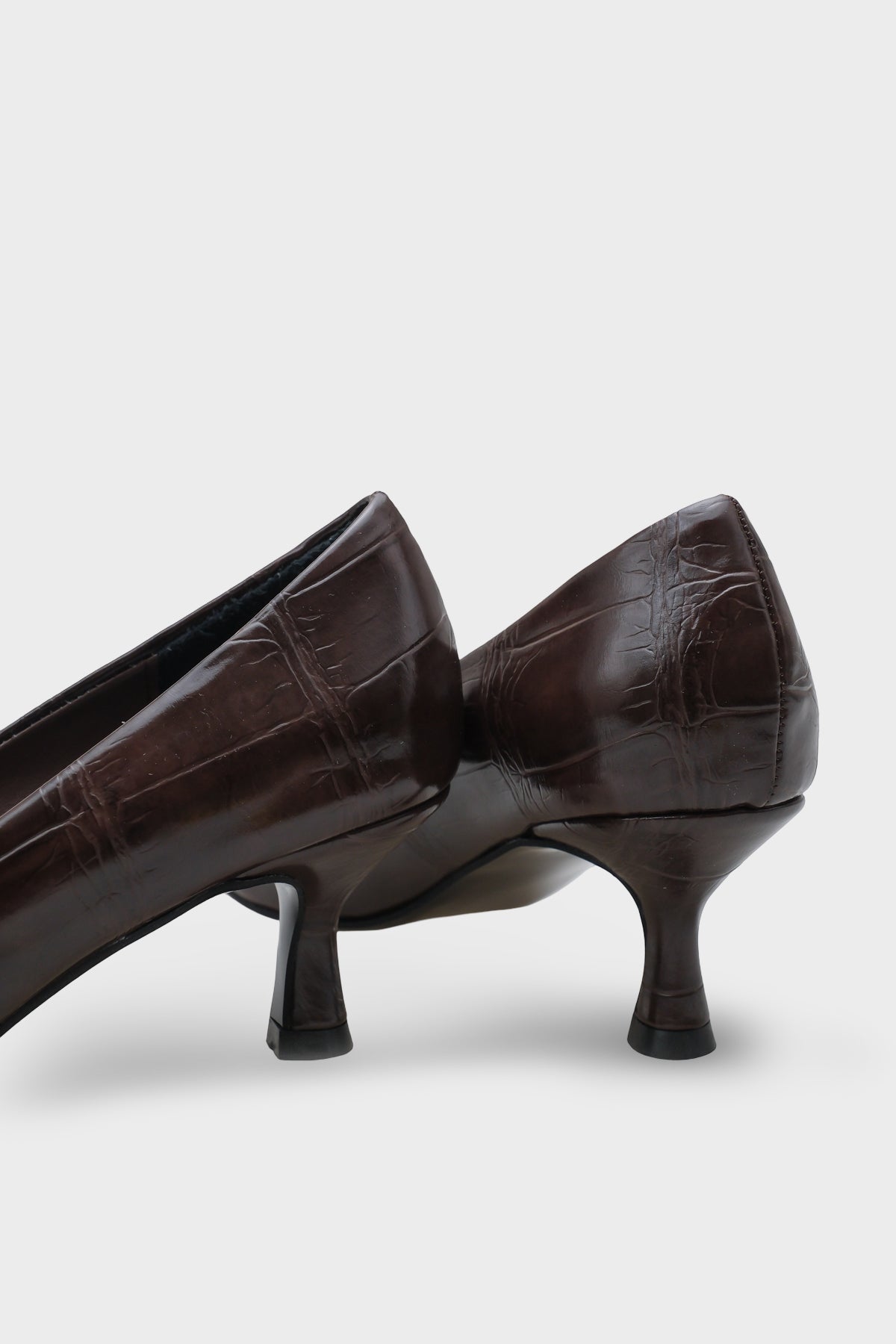 Kathleen Orta Topuklu Kroko Desenli Kadın Günlük Şık Ayakkabı