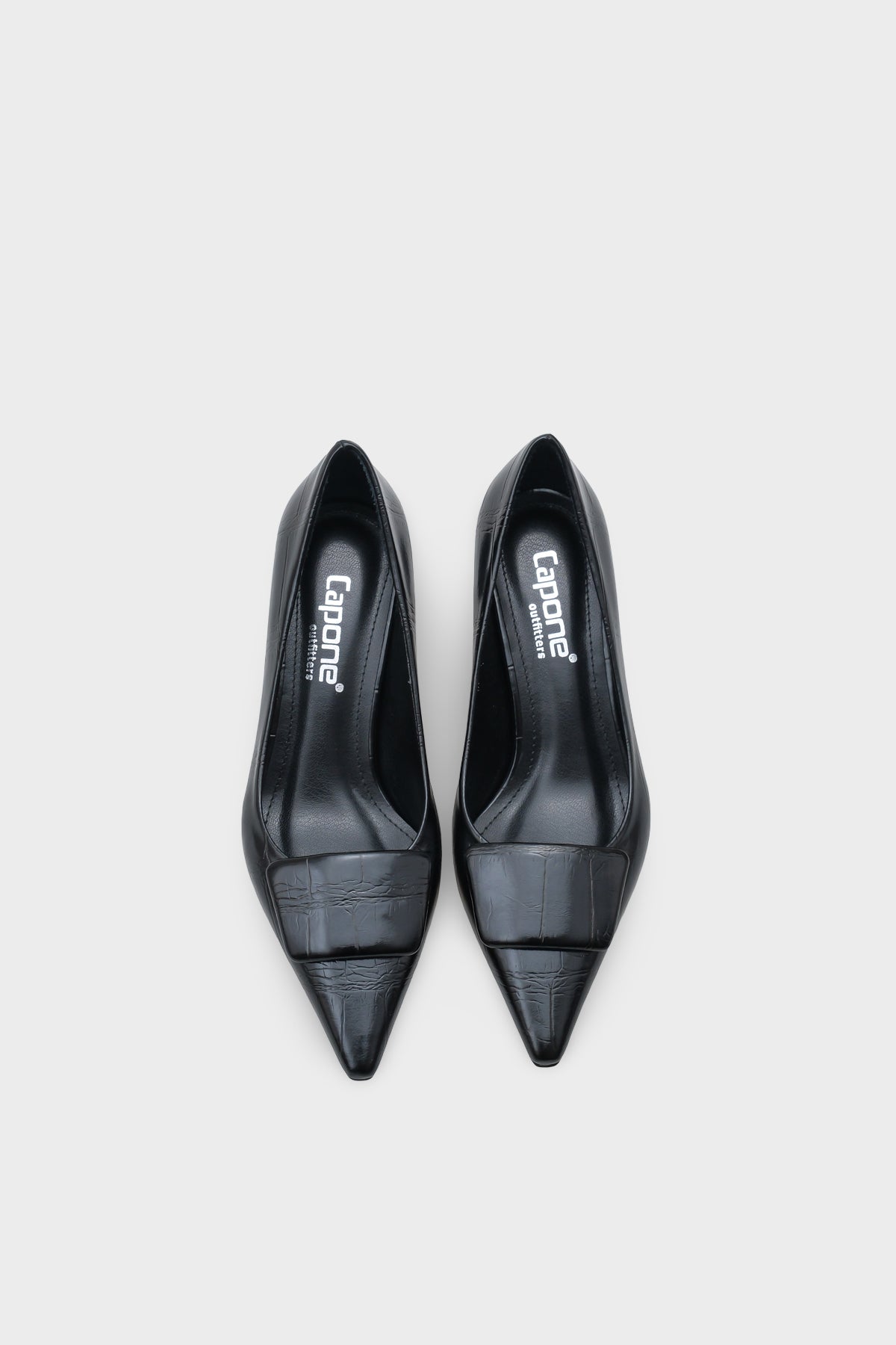 Kathleen Orta Topuklu Kroko Desenli Kadın Günlük Şık Ayakkabı