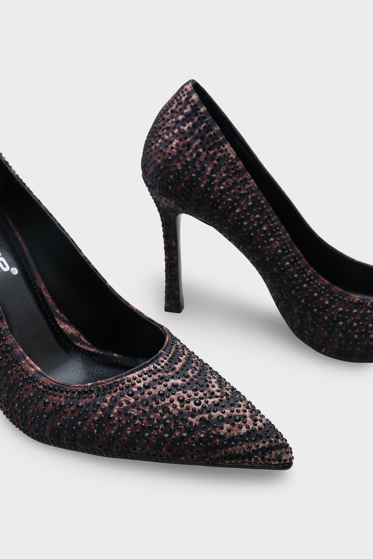 Neely Taşlı Orta Topuklu Saten Abiye Stiletto