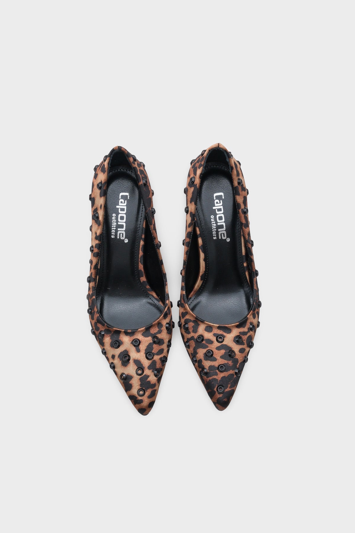 Emmya Orta Topuklu Zımbalı Kadife Stiletto